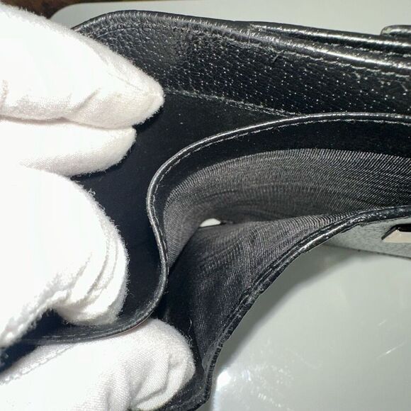 Gucci G Logo Clip Black Leather Wallet - Picture 9 of 11